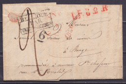 L. Datée 4 Septembre 1836 De BOUVIGNES Càd DINANT /4 SEPT 1936 Pour BOUGE - Griffe "L.P.B.2.R." (passée Par Erreur Par L - 1830-1849 (Independent Belgium)