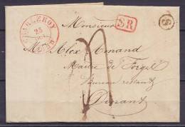 L. Datée 25 Octobre 1838 De MARCHIENNE-AU-PONT Càd CHARLEROY /25 OCT 1838 Pour Poste Restante à DINANT - [SR] - Boîte "S - 1830-1849 (Independent Belgium)