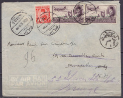 Egypte - L. Par Avion Affr. 62m Càd CAIRO /30 MAI 1952 Pour BRUXELLES Réexpédiée à BRUGGE (au Dos: Càd UCCLE-UKKEL) - Cartas & Documentos
