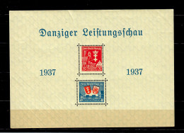 Danzig: Block 3 I, Postfrisch, 1937, Danziger Leistungsschau - Neufs