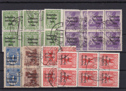 SBZ: MiNr. 200/205, Inkl. 200A/B, Weitere Farben, Gestempelt, Viererblöcke - Used