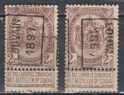 123 Voorafstempeling Op Nr 55 - LOUVAIN 1897 - Positie A & B - Rollo De Sellos 1894-99