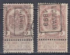 251 Voorafstempeling Op Nr 55 - LOUVAIN 1899 - Positie A & B - Roulettes 1894-99