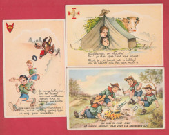 Scoutisme - 3 Cartes Humoristiques - 1946 ( Voir Verso ) - Scoutisme