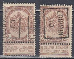 324 Voorafstempeling Op Nr 55 - LOUVAIN 00 - Positie A & B - Rollo De Sellos 1900-09