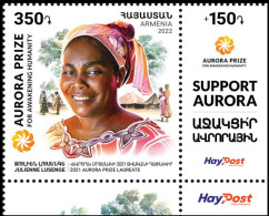 Armenia 2022 "Laureates Of “Aurora” Prize. Julienne Lusenge” 2v Zf Quality:100% - Arménie