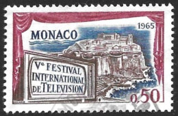 MONACO -  TIMBRE N° 669  - Ve FESTIVAL INTERNATIONAL DE TELEVISION  OBLITERE  -  1964 - Gebraucht