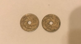 2 Pièces Belgique 25c 1929 Et 1908 - 25 Centimes