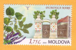 2016  Moldova Moldavie Moldau.  Christian Holidays. Trinity	 Whit Sunday 1v Mint - Cristianismo