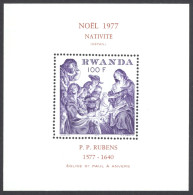 Rwanda Sc# 848 MNH Souvenir Sheet 1977 Christmas - Nuovi