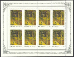 Russia Sc# 5468a MNH Sheet/8 1986 10k Paintings In Tretyakov Gallery - Neufs