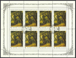 Russia Sc# 5466a Used Sheet/8 1986 4kk Paintings In Tretyakov Gallery - Neufs