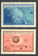 Russia Sc# 2187-2188 MH 1959 Luna 1 - Neufs