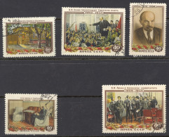 Russia Sc# 1694-1698 Used 1954 40k 30th Anniv. Lenin's Death - Used Stamps