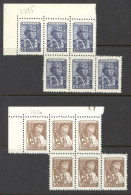 Russia Sc# 1345-1346 MNH Block?/6 1949 25k-30k Aviator, Scientist - Unused Stamps