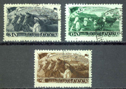 Russia Sc# 1265-1267 Used (b) 1948 Livestock Plan - Usados