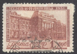 Russia Sc# 855 Used 1942 1r Lenin Museum - Oblitérés