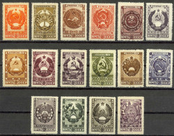 Russia Sc# 1104-1119 MH 1947 30k Arms - Unused Stamps