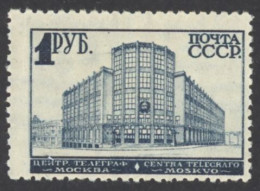 Russia Sc# 436 MH (a) 1930 1r Telegraph Office - Ongebruikt