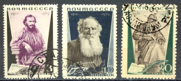 Russia Sc# 577-579 Used 1935 Tolstoy - Used Stamps