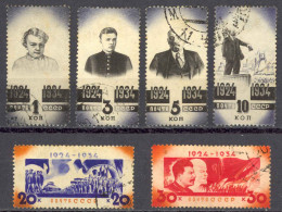 Russia Sc# 540-545 Used 1934 Lenin - Oblitérés