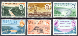 Rhodesia & Nyasaland Sc# 172-177 MNH 1960 QEII Definitives - Rhodesië & Nyasaland (1954-1963)