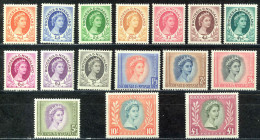 Rhodesia & Nyasaland Sc# 141-155 MH 1954-1956 QEII Definitives - Rodesia & Nyasaland (1954-1963)