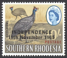 Rhodesia Sc# 220 MNH 1966 10sh Overprint - Rhodesië (1964-1980)