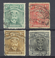 Rhodesia Sc# 119-122 Used 1913-1923 ½p-2p King George V - Nordrhodesien (...-1963)