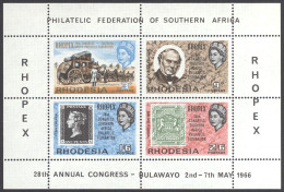 Rhodesia Sc# 240a MNH Souvenir Sheet 1966 RHOPEX - Rhodésie (1964-1980)