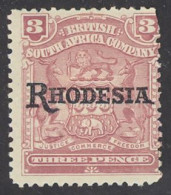 Rhodesia Sc# 86 MH 1909 3p Overprints Coat Of Arms - Nordrhodesien (...-1963)