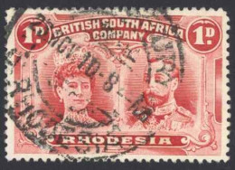 Rhodesia Sc# 102 Used (a) 1910 1p Rose Carmine Queen Mary & King George V - Rhodesia Del Nord (...-1963)