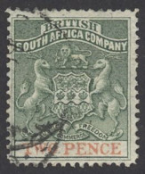 Rhodesia Sc# 3 Used 1891 2p Coat Of Arms - Rodesia Del Norte (...-1963)