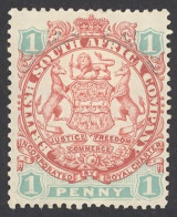 Rhodesia Sc# 27 MH 1896 1p Coat Of Arms - Rhodésie Du Nord (...-1963)