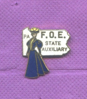 Rare Pins Femme Pin Up Ancienne Usa Etats Unis State Auxiliary Egf N352 - Pin-ups