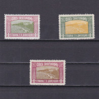 BULGARIA 1930, Sc# RA10-RA12, Postal Tax Stamps, St. Constantine Sanatorium, MH - Nuevos