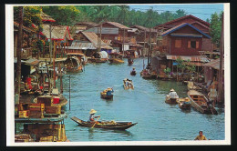 CPSM / CPM 10.5 X 15 Thaïlande (133) Vue Sur Les Habitants Des Canaux  Marché Flottant - Tailandia