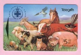 New Zealand - 1994 SPCA 60th Jubilee - $5 Animals - NZ-F-12 - VFU - New Zealand