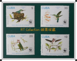 Cuba 1992  Bee Hummingbird Birds Bird Fauna WWF W.W.F. Animals World Wildlife Fund Organizations Stamps MNH - Nuevos