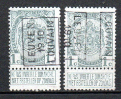 1461 Voorafstempeling Op Nr 81 - LEUVEN 1910 LOUVAIN - Positie A & B - Rollo De Sellos 1910-19