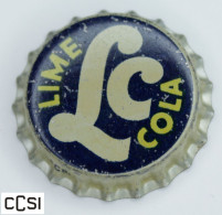 Unused United States Vintage Cork Lined LC Lime Cola 1945 - 1949 Soda Bottle Cap - Soda
