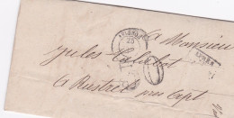 1862-- Courrier De LE PONTET -GARE -84   à  RUSTREL-84 Près APT ..scan Du Courrier Des Chemins De Fer ...cachets..griffe - 1849-1876: Periodo Classico