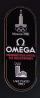 AUTOCOLLANT OMEGA CHRONOMETREUR OFFICIEL DES J.O. JEUX OLYMPIQUES 1980 MOSCOU LAKE PLACID - SPORT - Autocollants