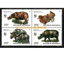 Indonesia 1996 Sumatran Rhinoceros Javan Rhinocero WWF W.W.F. Animals Mammals World Wildlife Fund Organizations Stamps - Ungebraucht