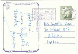 CARTOLINA PANORAMA PER ITALIA CON ANNULLO TARGHETTA - Cartas & Documentos