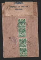 1917. 1st World War Censor Label . Straits Settlement Stamps On Cover From Penang To Rangoon With Censor Cancellation - Straits Settlements