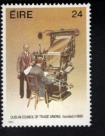 1999456868 1986  SCOTT 669 (XX) POSTFRIS  MINT NEVER HINGED - DUBLIN COUNCIL OF TRADER UNIONS - CENT. - Unused Stamps