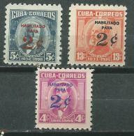 CUBA Scott # 641/643 ** MNH Set Overprint - Unused Stamps