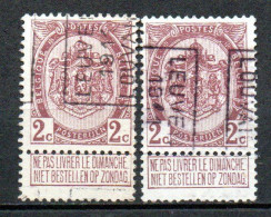 1719 Voorafstempeling Op Nr 82 - LEUVEN 1911 LOUVAIN - Positie A & B - Roulettes 1910-19