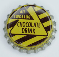 Unused United States Bottoms Up Chocolate Drink  1950 - 1959 Soda Bottle Cap - Limonade